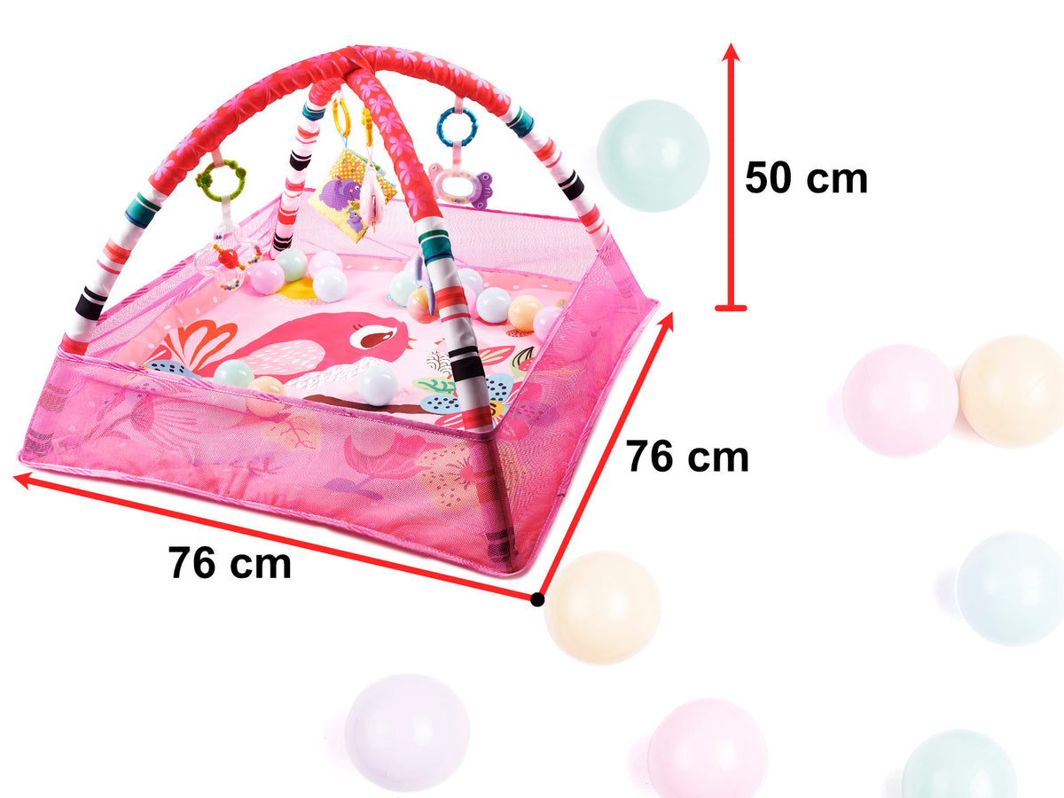 Tapis Éducatif Parc Piscine Avec Boules Rose