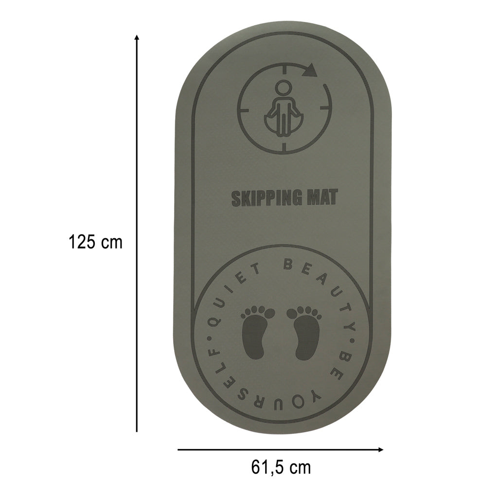 Yoga Jumping Træningsmåtte Lydisolerende Anti-skrid 127x63x0,6 Cm Sort