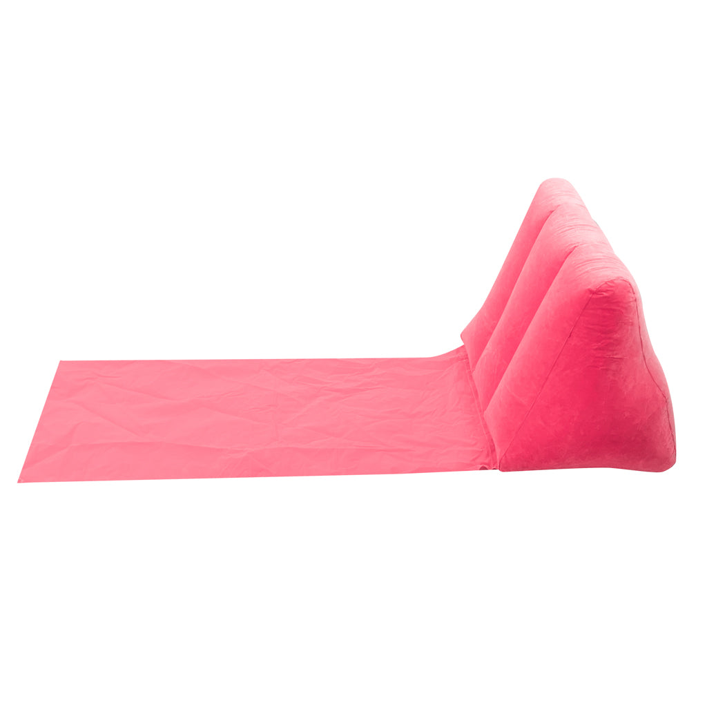 Beach Mat Lounger With Backrest Inflatable Pink