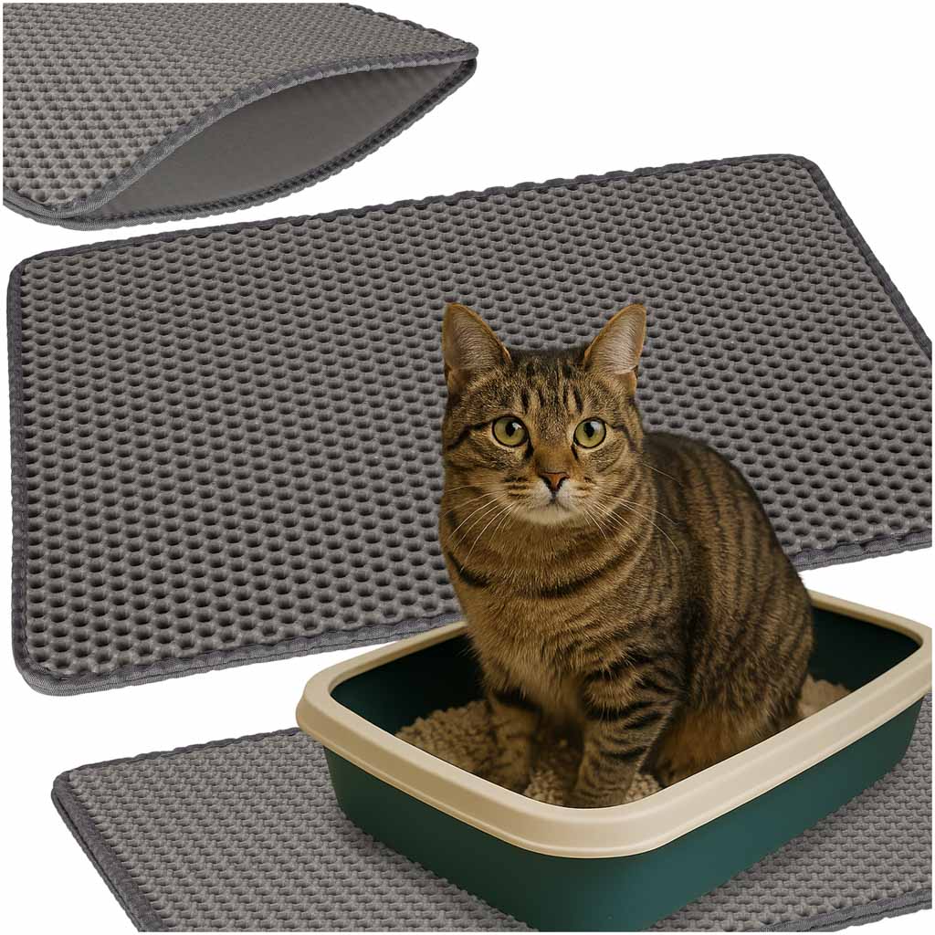 Cat Litter Box Mat Waterproof Double Layer 40x60cm