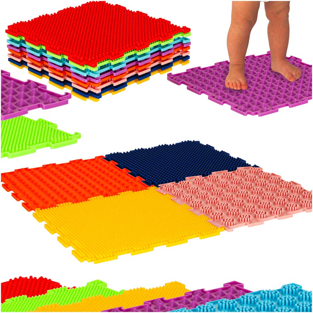 Sensorische mat Montessori voetmassagepuzzel 8 stuks Kleurrijk