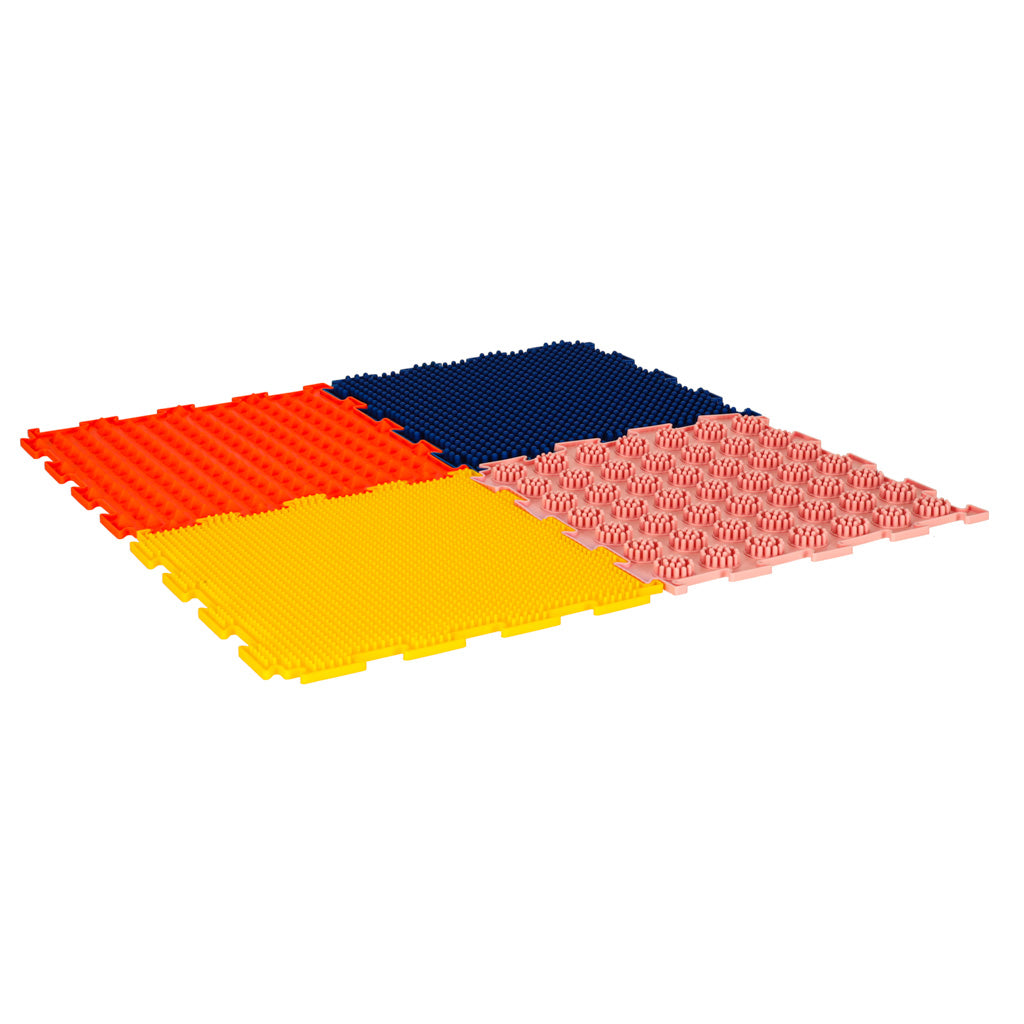 Mat Céadfach Montessori Puzal Massage Crúibe 8 Píosaí Colorful