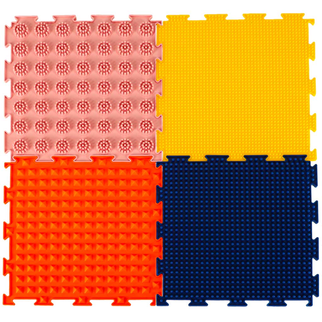 Sensorial Mat Montessori Masaje de Pies Puzzle 8 Piezas Colorido