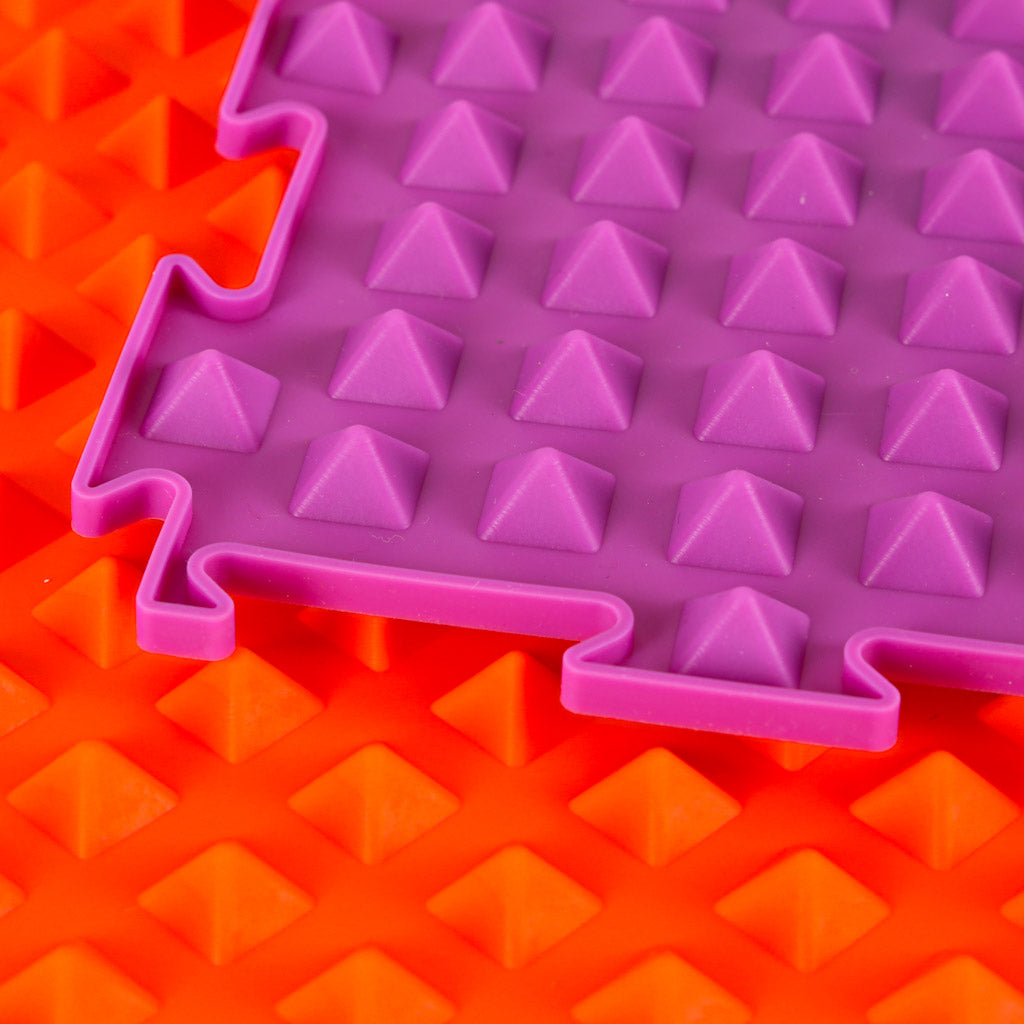 Mat Céadfach Montessori Puzal Massage Crúibe 8 Píosaí Colorful