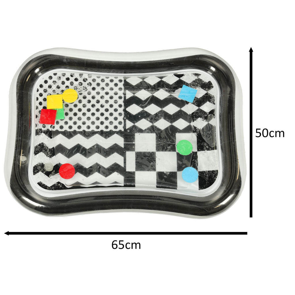 Vodní nafukovací podložka s kontrastním černobílým vzorem 65 cm x 50 cm
