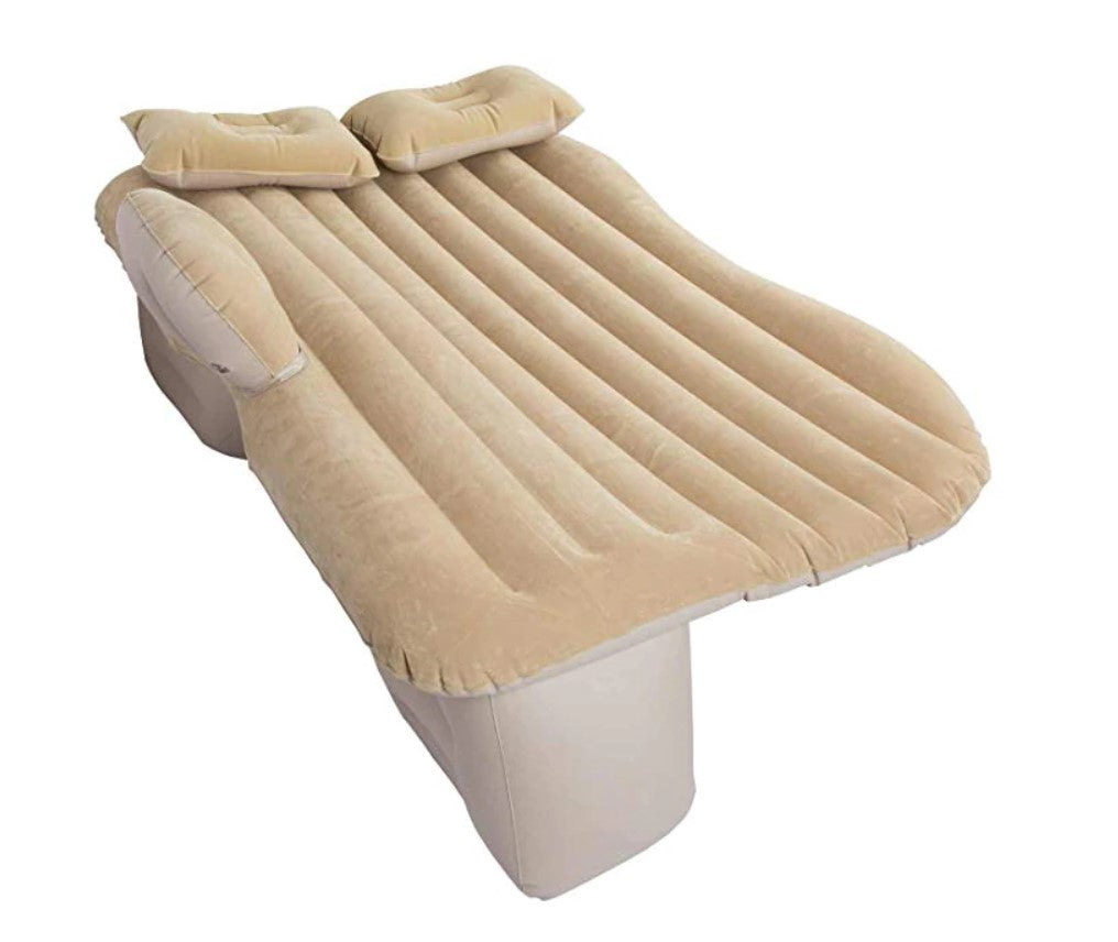 Car Bed Mattress Car Inflatable + Pump Beige