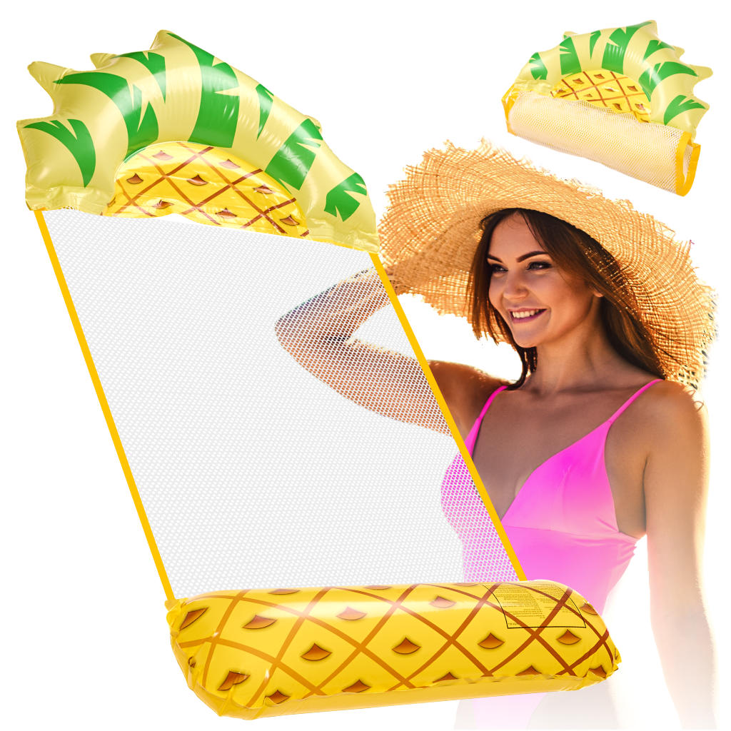Inflatable Mattress Beach Hammock Water Lounger Chair Swimming Pool Pineapple