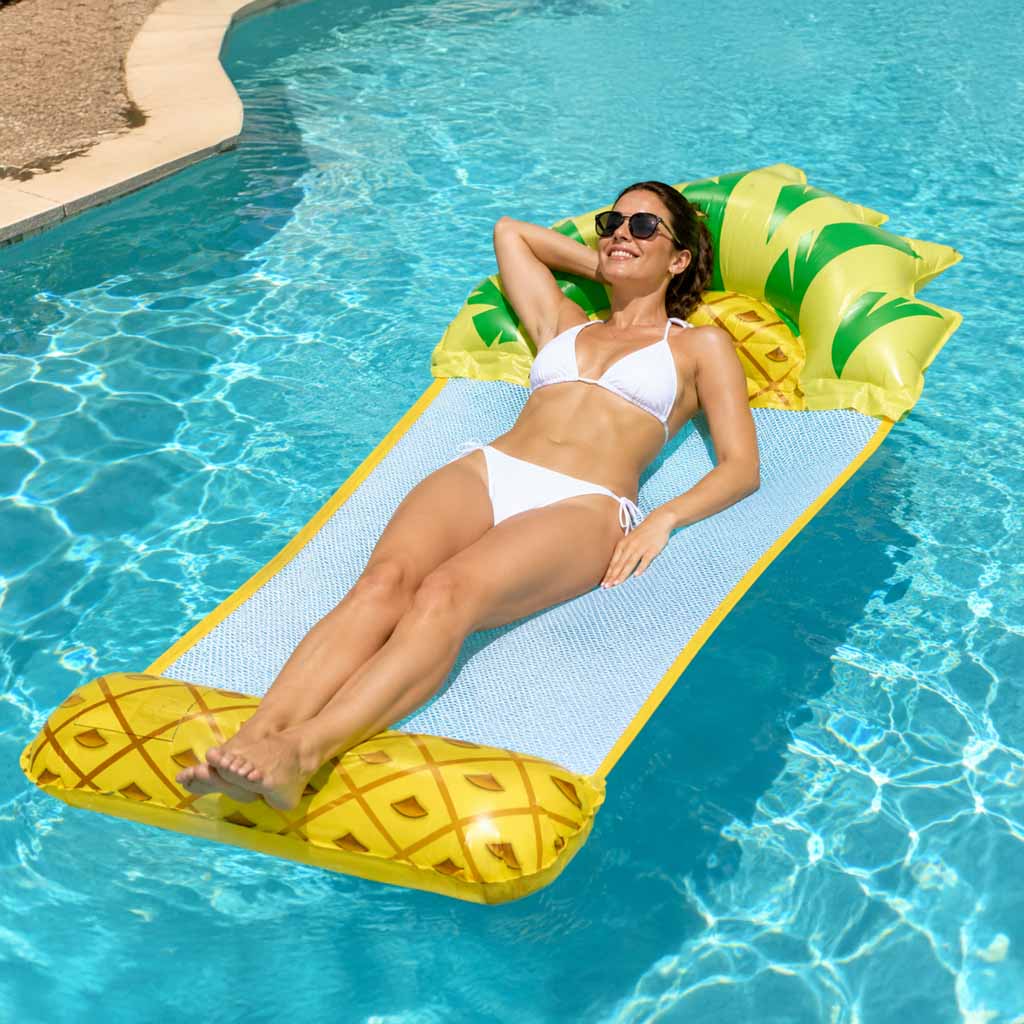 Inflatable Mattress Beach Hammock Water Lounger Chair Swimming Pool Pineapple