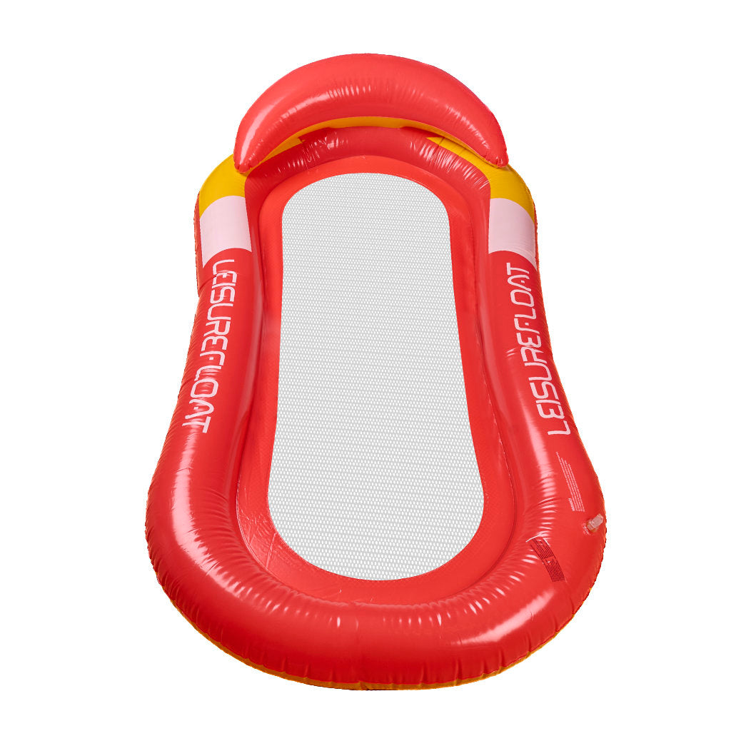 Inflatable Swimming Pool Water Mattress With Net Red