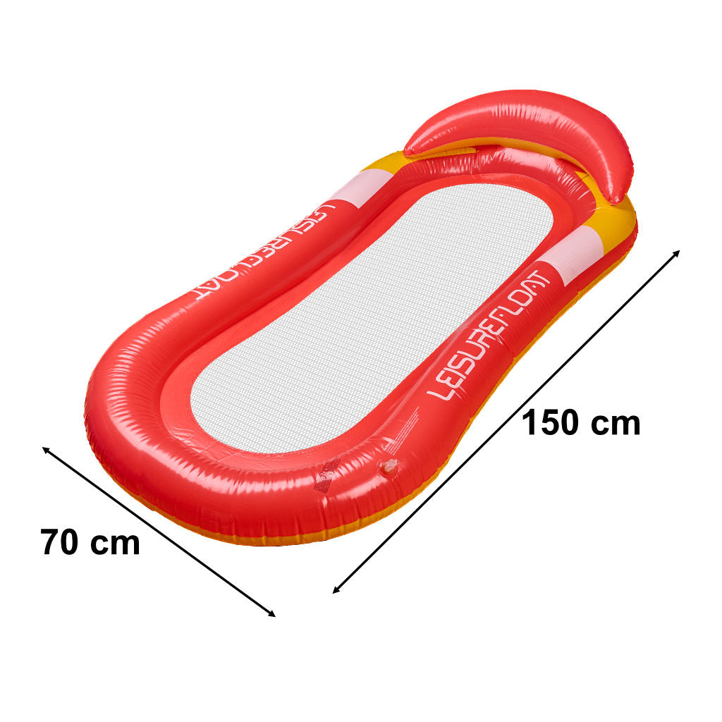Inflatable Swimming Pool Water Mattress With Net Red