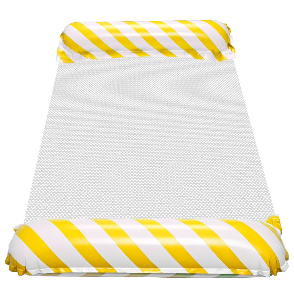 Inflatable Mattress Beach Hammock Water Lounger Chair Swimming Pool Yellow