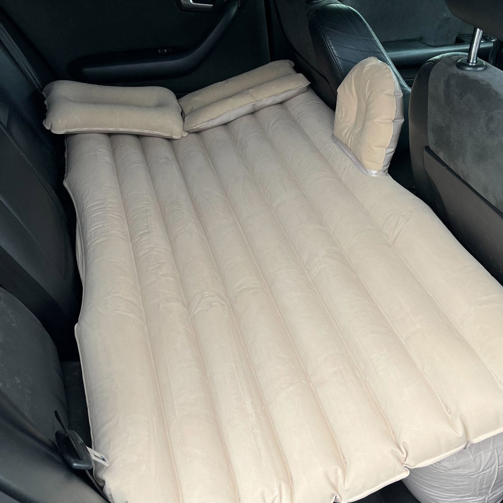Car Bed Mattress Car Inflatable + Pump Beige
