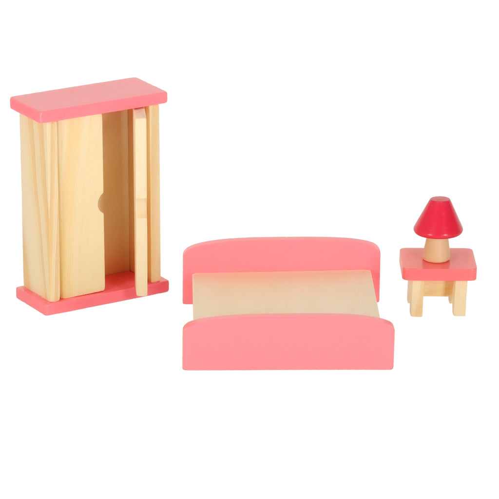 Poppenhuismeubilair Houten Paars
