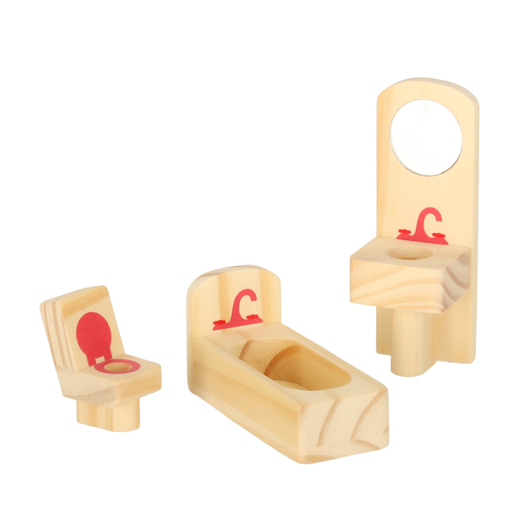 Poppenhuismeubilair Houten Paars