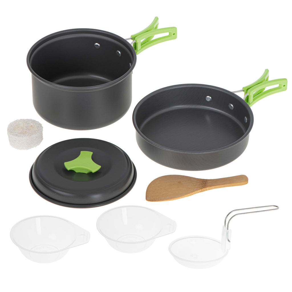 Menasks Travel Cookware Set Camping Pot Pan Xl