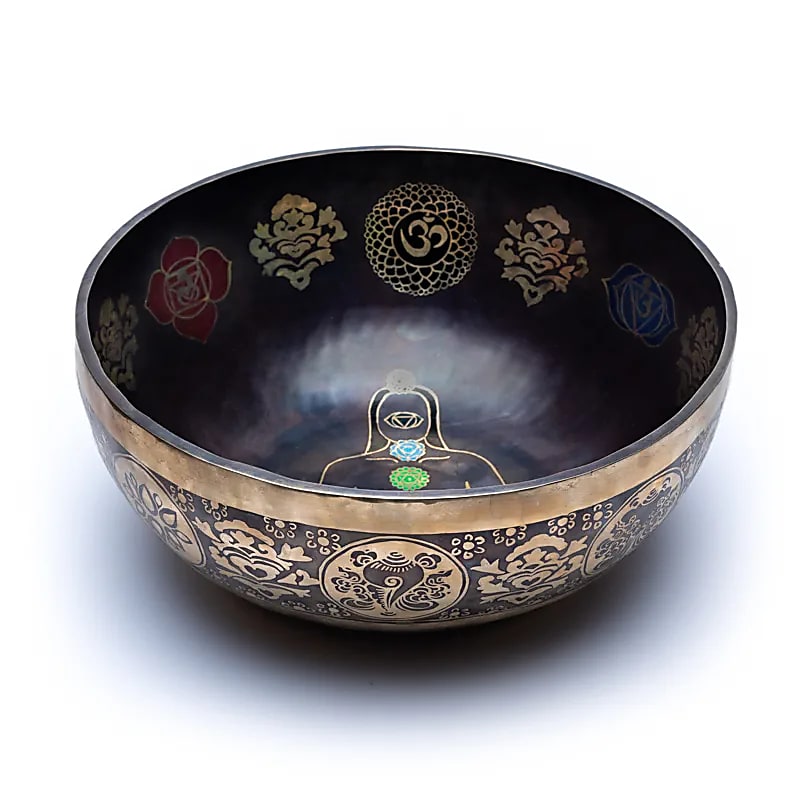 Kolorowa misa dźwiękowa 7 Chakra - 5200-5800 G; ± 38 cm
