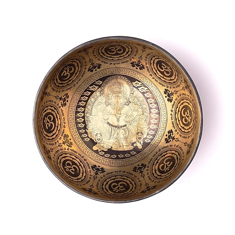 Bol cântător gravat cu laser Ganesha - ±1400-1600 G ; ±22-24 Cm