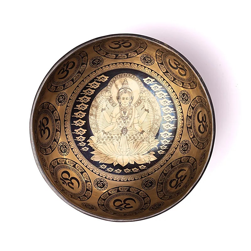 Laserengraveret sangskål Lakshmi - ±1400-1600 G ; ±22-24 cm