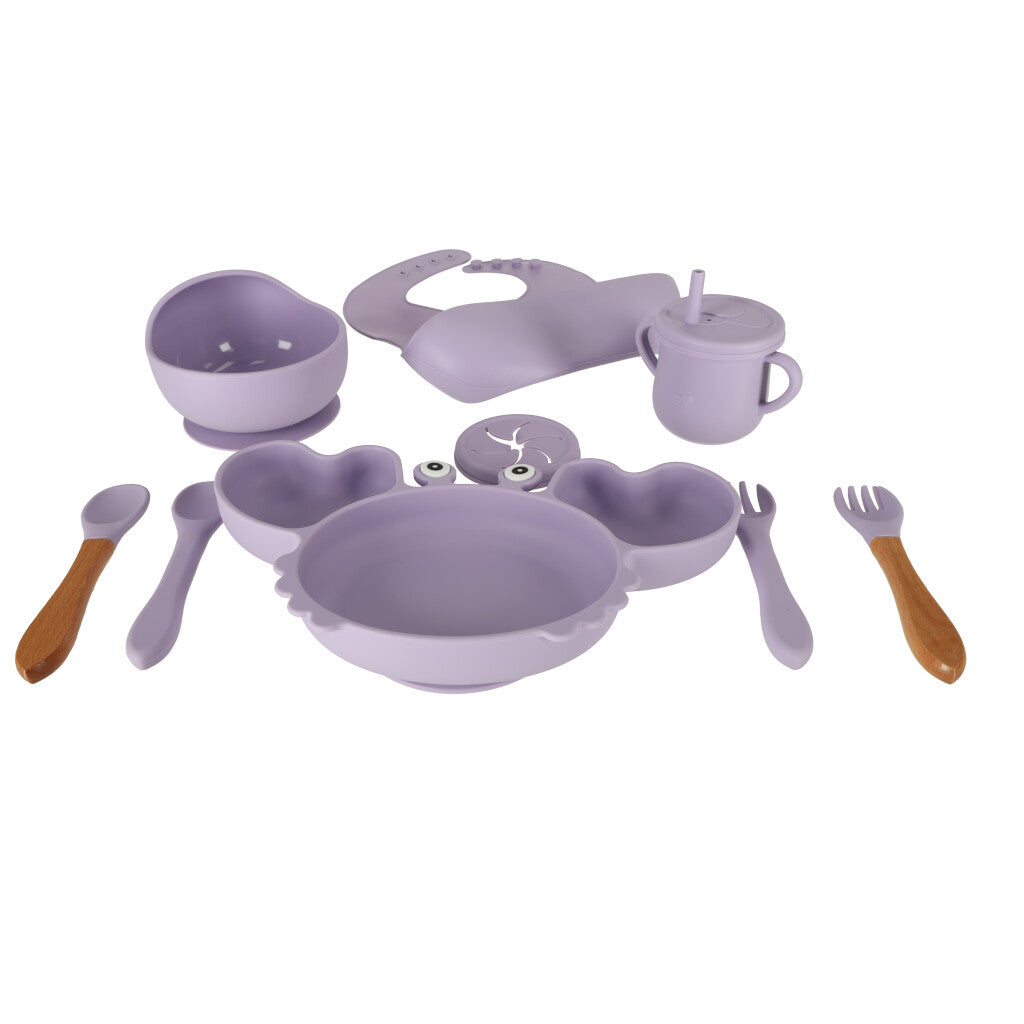 Miasa Silicone Do Pháistí Portán Sraith de 9 Mír Corcra