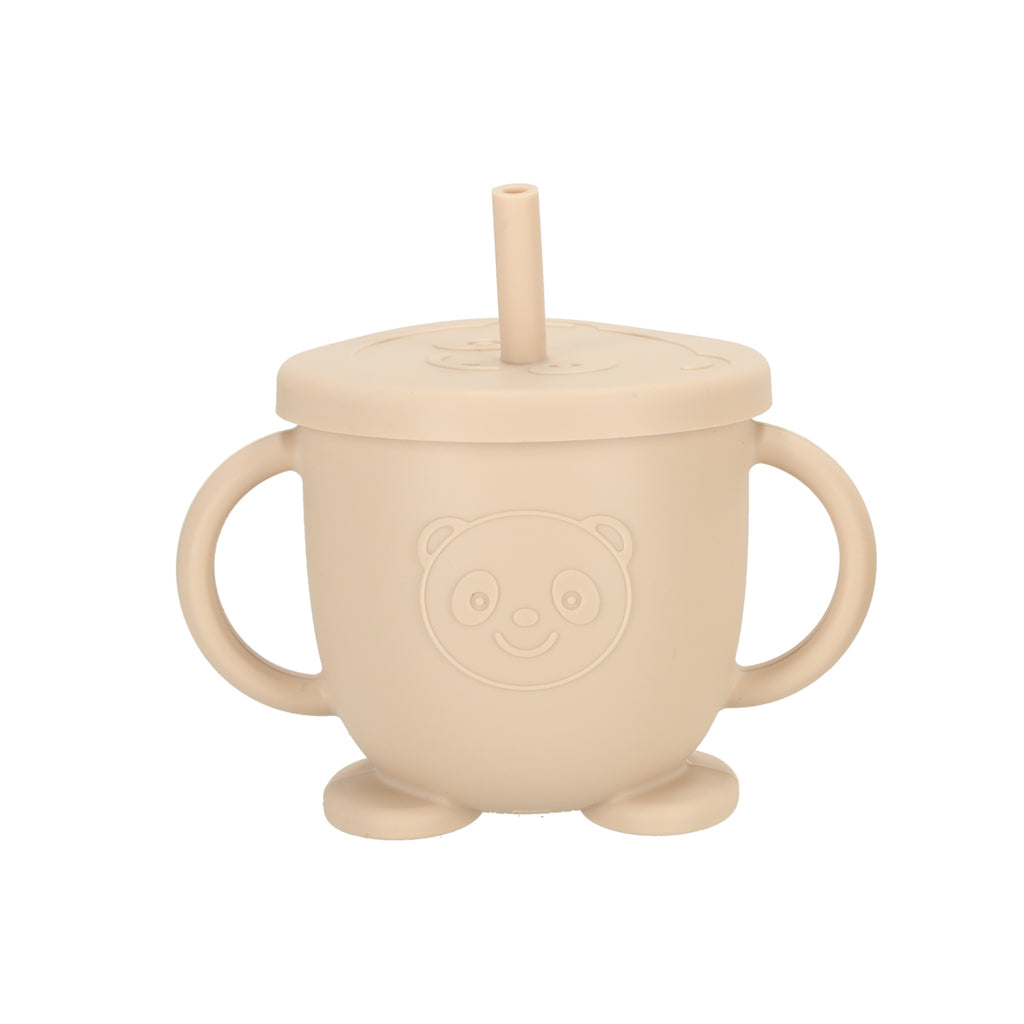 Silicone Dishes For Children Owl Beige 9 Elements