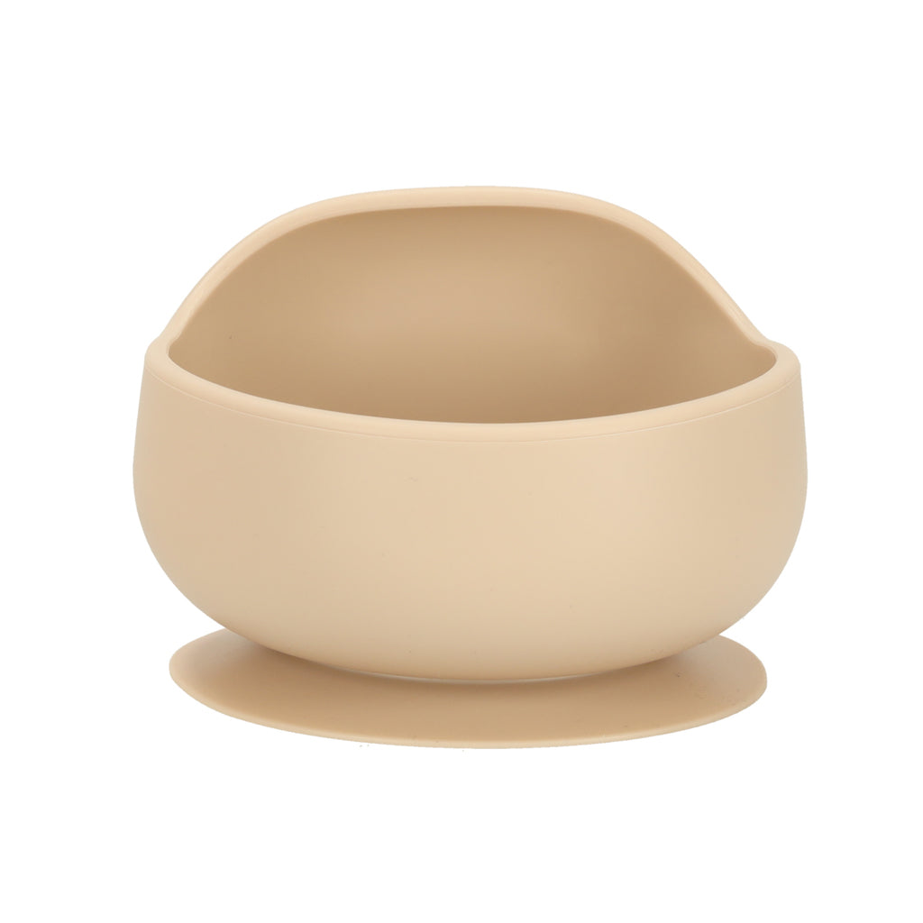 Vaisselle en silicone pour enfants hibou beige 9 éléments