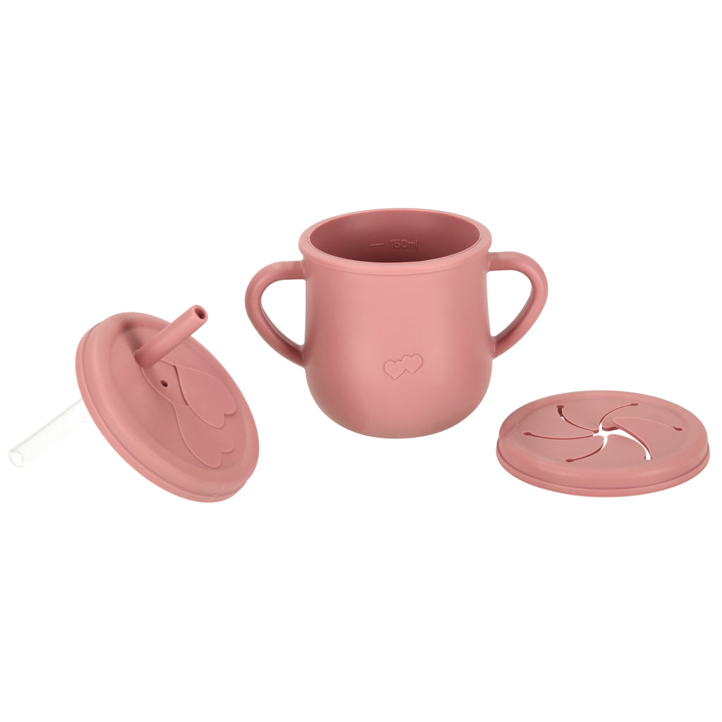 Silicone Dishes For Children Squirrel Dark Pink