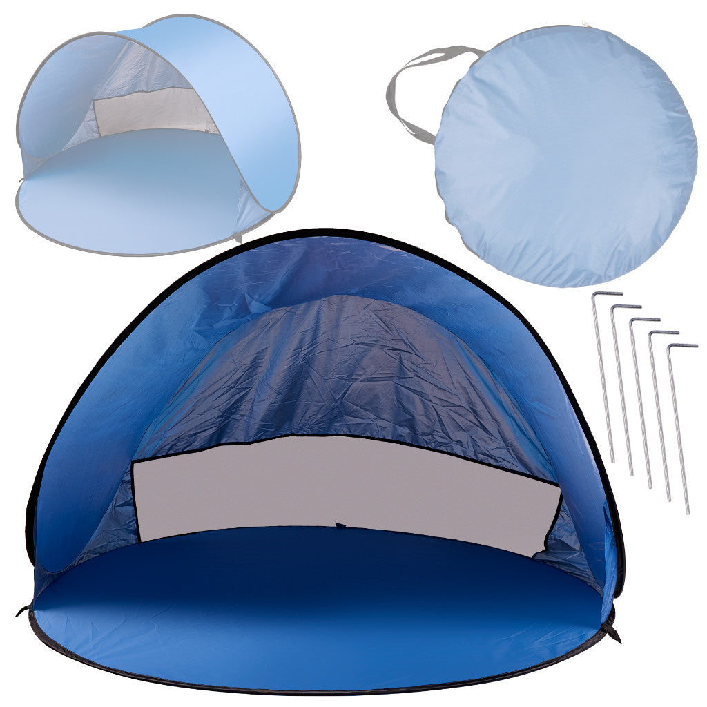 Beach Tent Large Self-folding Automatic Beach Garden Screen Xl 146x146cm + Cover
