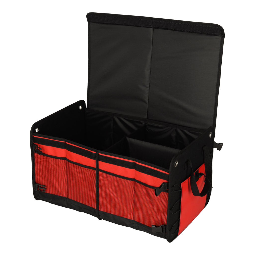 Organizator Geanta Portbagajul Auto Negru Rosu 58x37x32