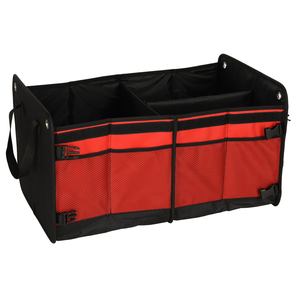 Organizator Geanta Portbagajul Auto Negru Rosu 58x37x32