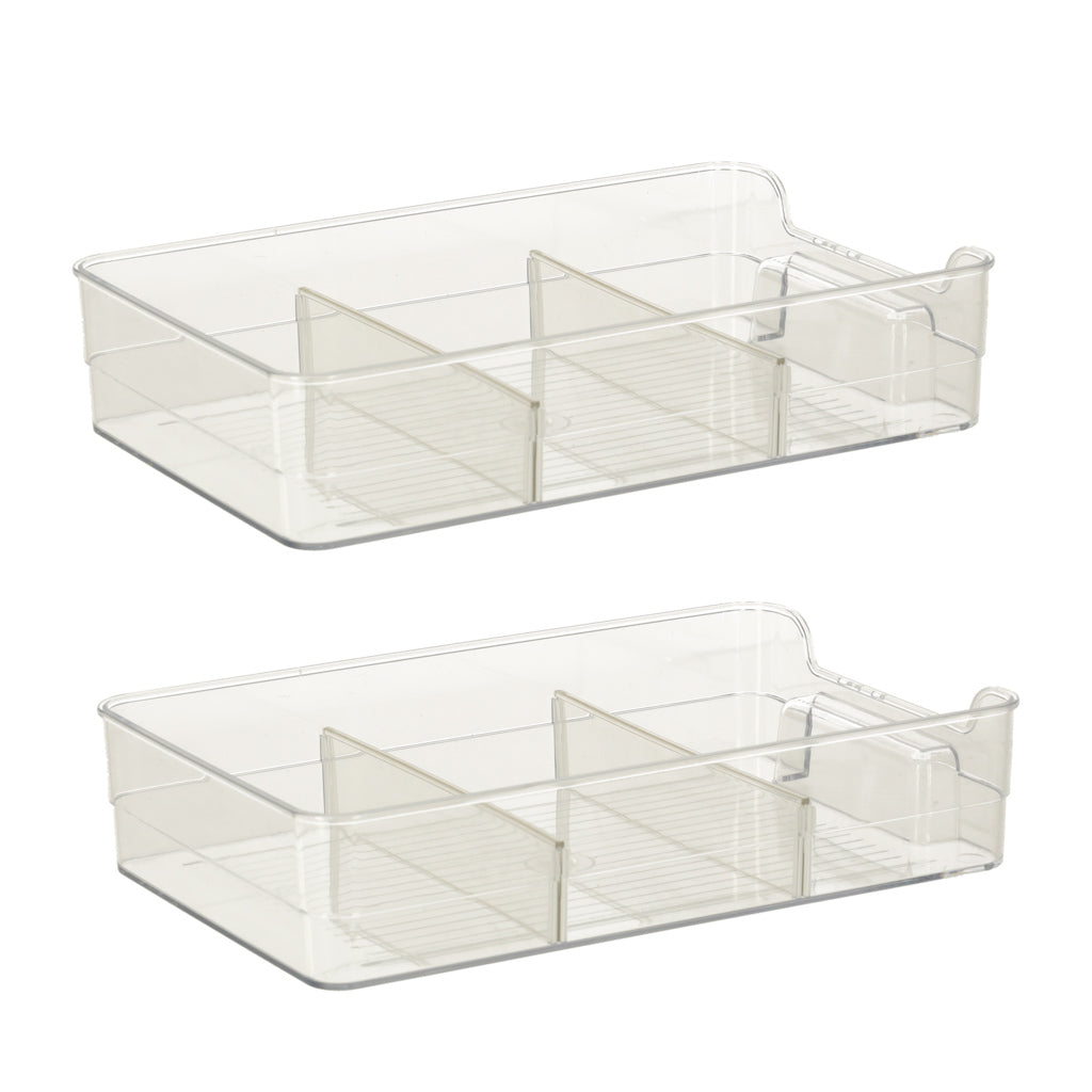Organizador de mesa para cozinha, banheiro, acrílico de duas camadas