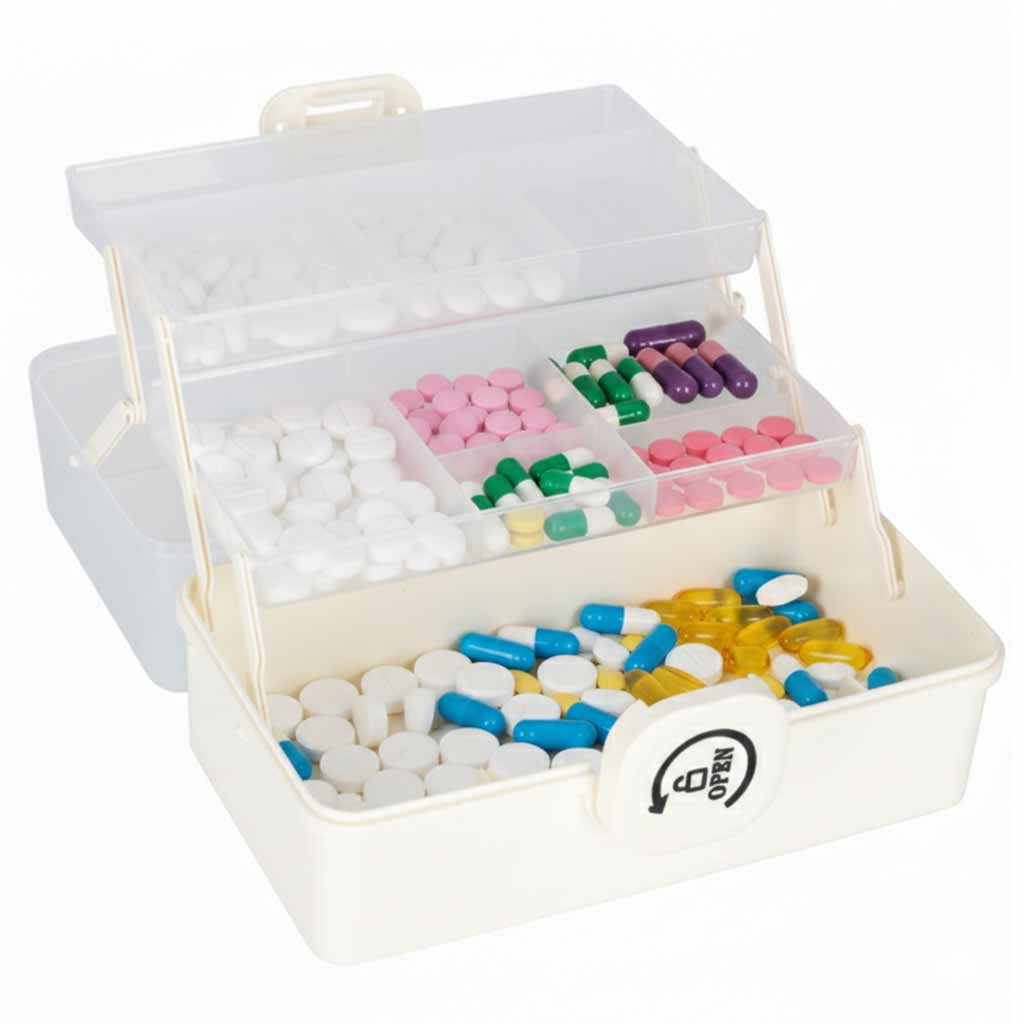 Organizer Medicine Container Medicine Storage Medicine Cabinet 29x16x15cm