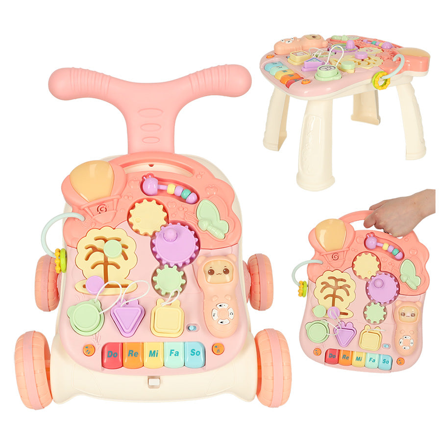 Pusher Walker Interactive Educational Table 3-in-1