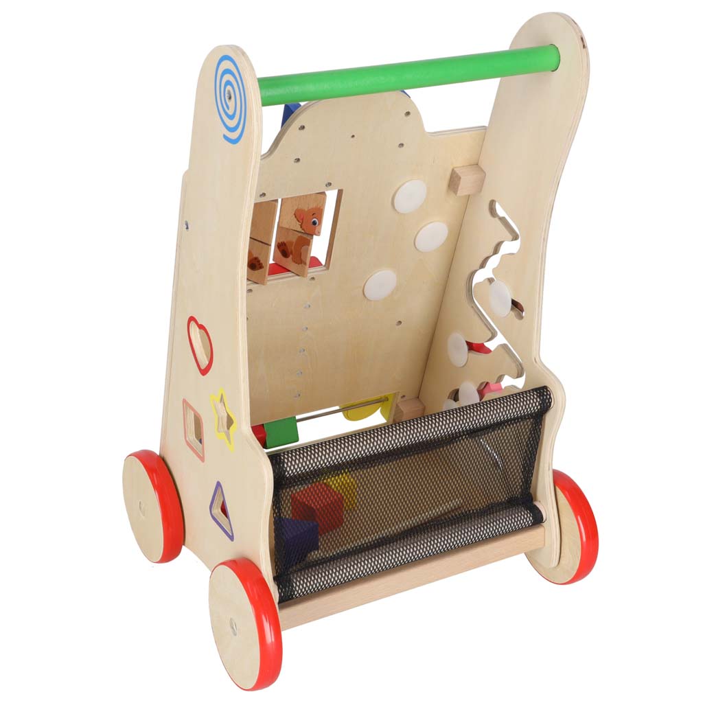 Pusher Wooden Walker Educational Cube 6in1