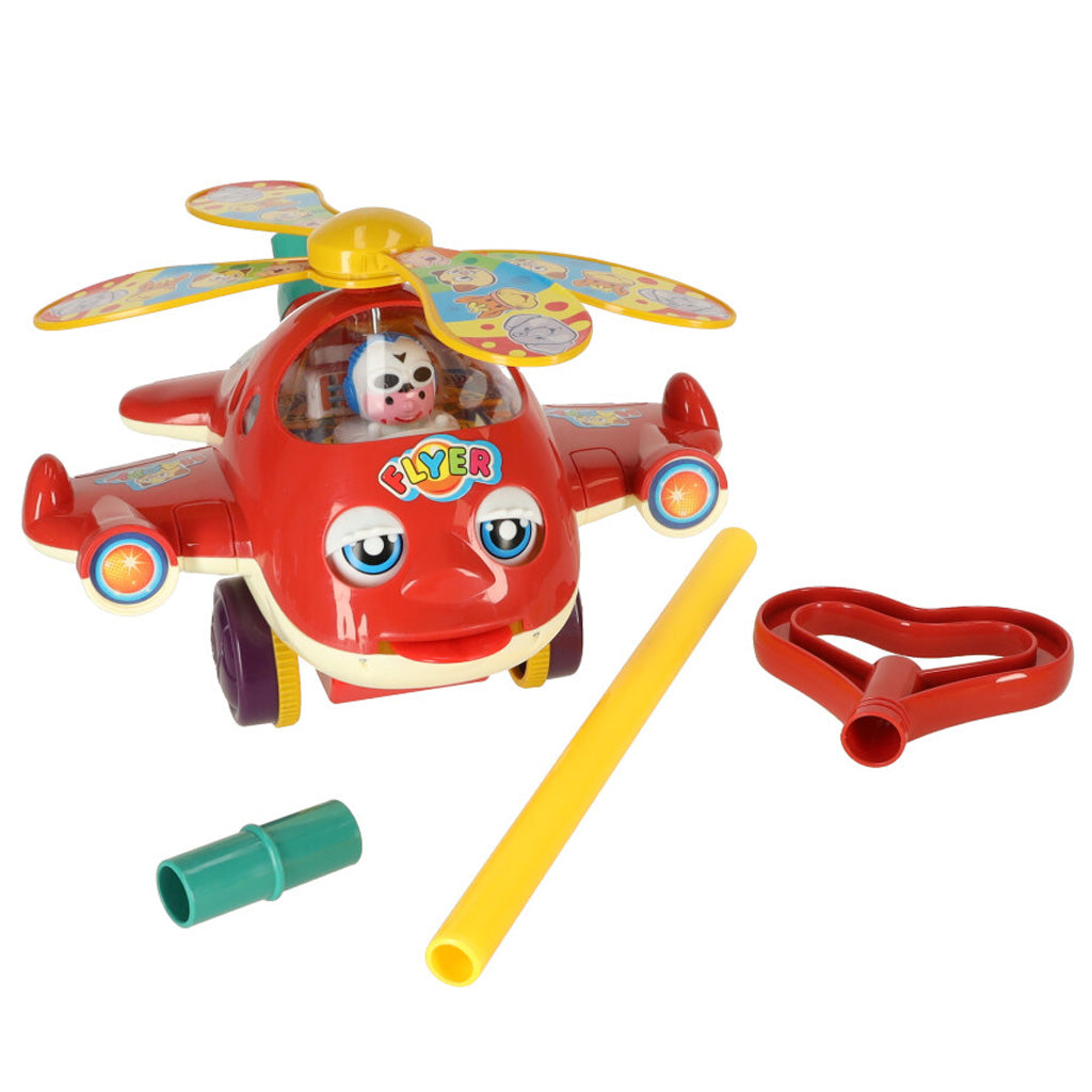 Pusher, Auf, A, Stock, Hubschrauber, Flugzeug, Mit, Sound