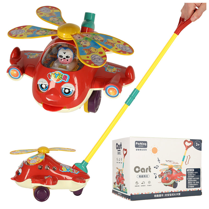 Empurrador em um helicóptero com som