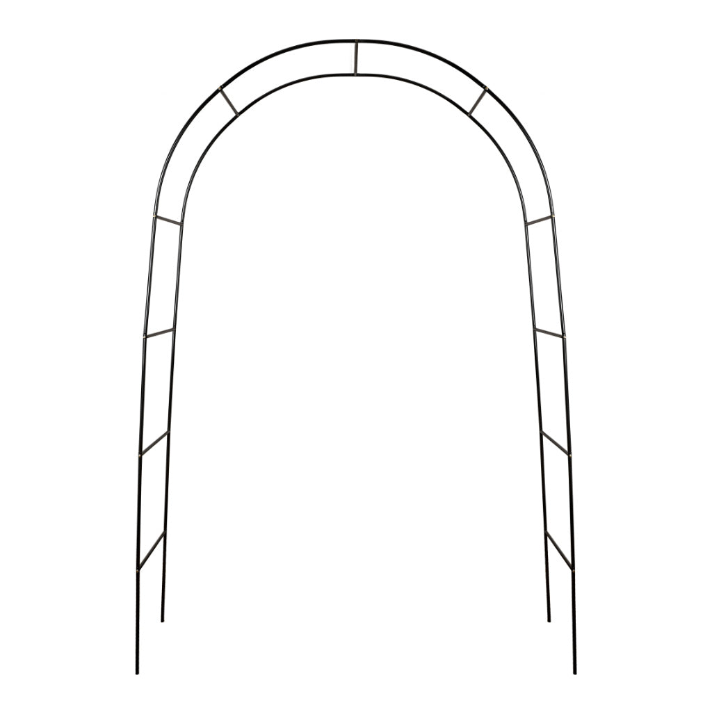 Garden Pergola Arch Holder For Roses Flowers Ivy Creepers Metal 240 X 140 Cm