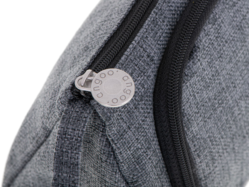 School Pencil Case Double Sachet Make-up Bag Grey