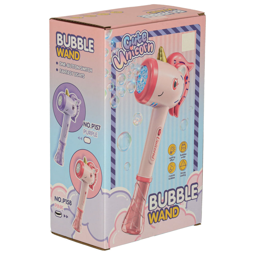Soap Bubble Gun Bubble Machine Unicorn Wand Light Sound