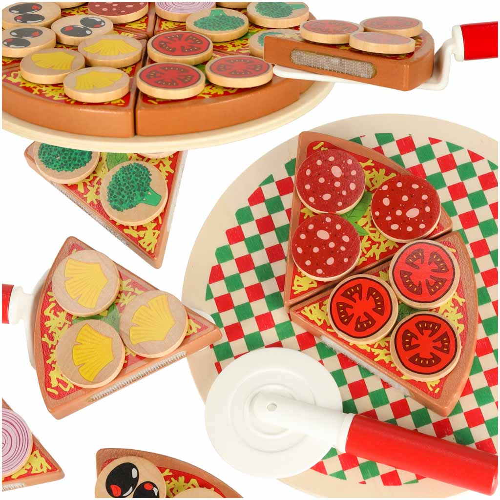 Pizza Súgartha adhmaid Socraigh Le Accessories