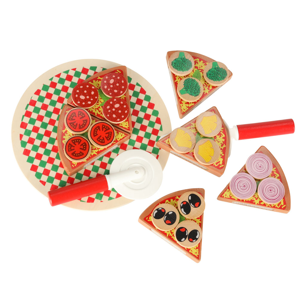 Pizza-Holzspielset mit Zubehör