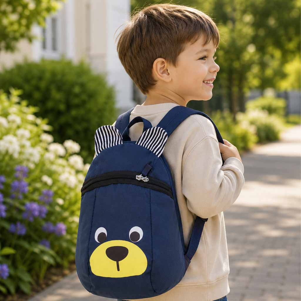 Backpack Kindergarten Backpack Leanaí Teddy Bear Navy Blue