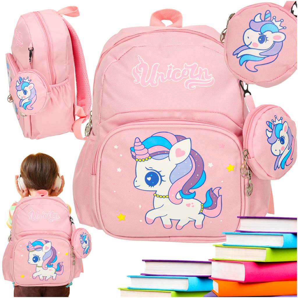 Backpack Kindergarten School Unicorn Leanaí 30x14x23cm
