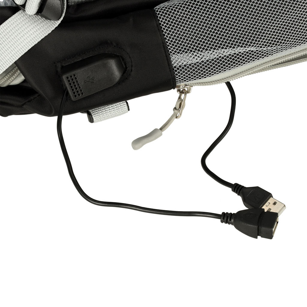 Airplane Travel Backpack Waterproof Usb Cable 45x16x28cm Black