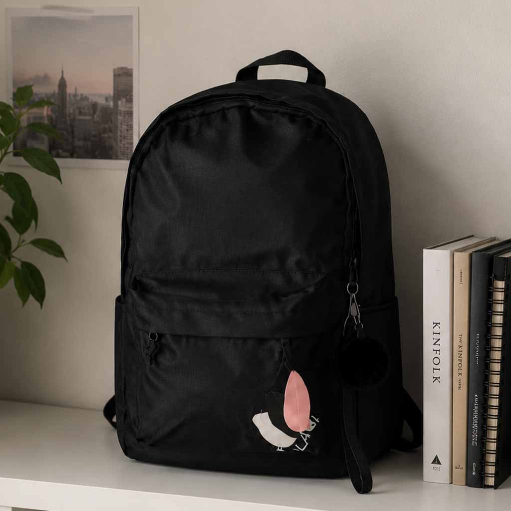 Youth Single Compartment School Backpack Black