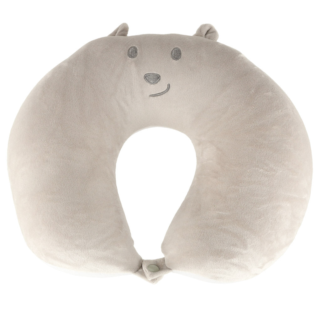 Travel Pillow 2-in-1 Neck Croissant For Airplane Car Mascot Teddy Bear