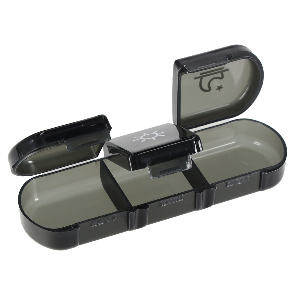 Drug Pill Organizer Container Black