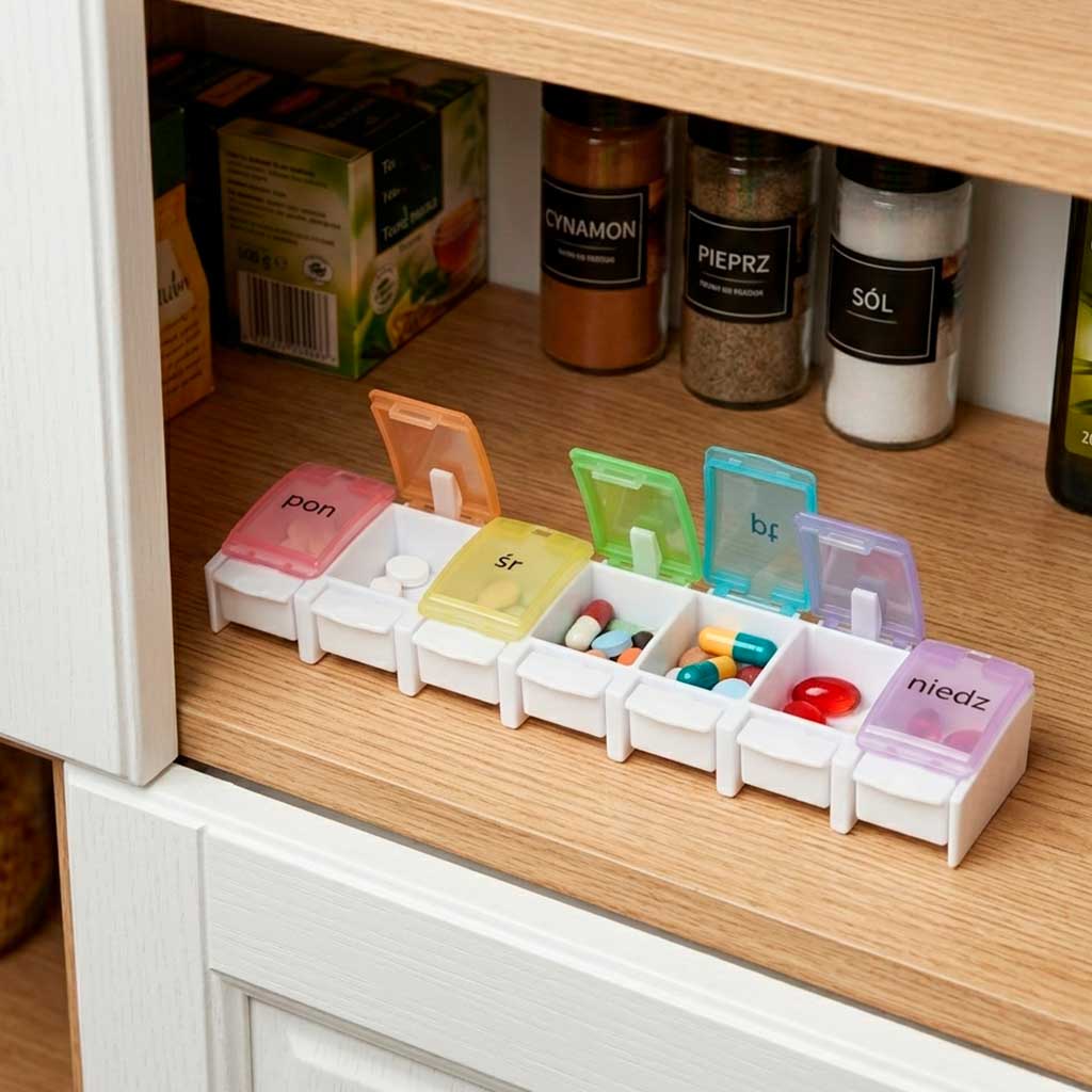 Container Organizer för piller Mediciner veckovis 7 dagar En