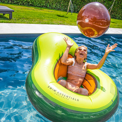 Swim Essentials Pool Float - Grøn - Tropical Bliss Avocado - Inkl. Beachball