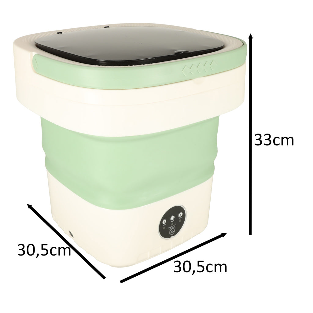 Mini lave-linge portable pliable 12l vert