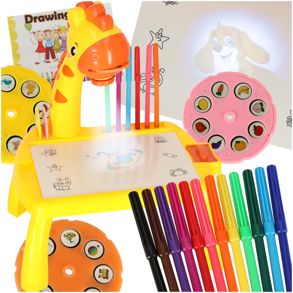 Projector Projector Drawing Table Giraffe Yellow